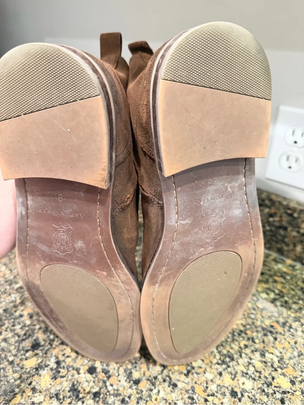 Mens Aston grey 9 Brown Suede Side-Zip Chelsea Boots